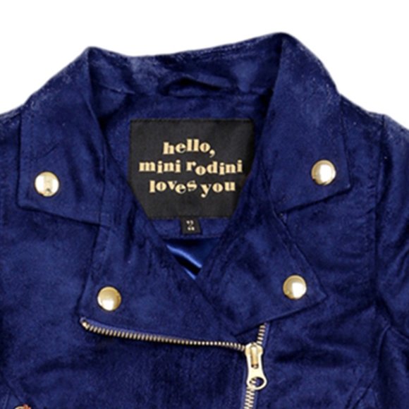 Mini Rodini Biker Jacket Navy - Picture 3 of 5